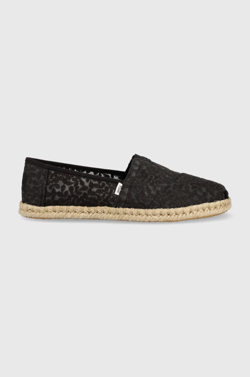 Toms Espadrilky Alpargata Rope čierna farba 10019670 - Pepit.sk