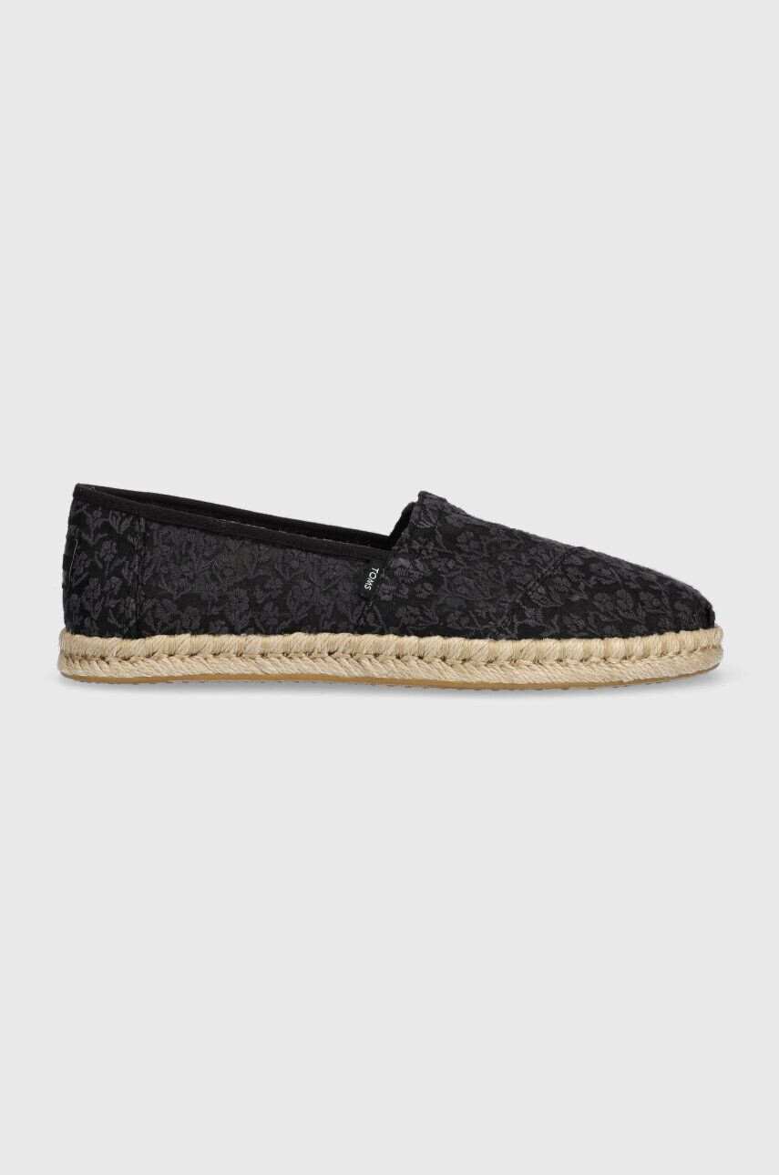 Toms Espadrilky Alpargata Rope čierna farba 10019818 - Pepit.sk