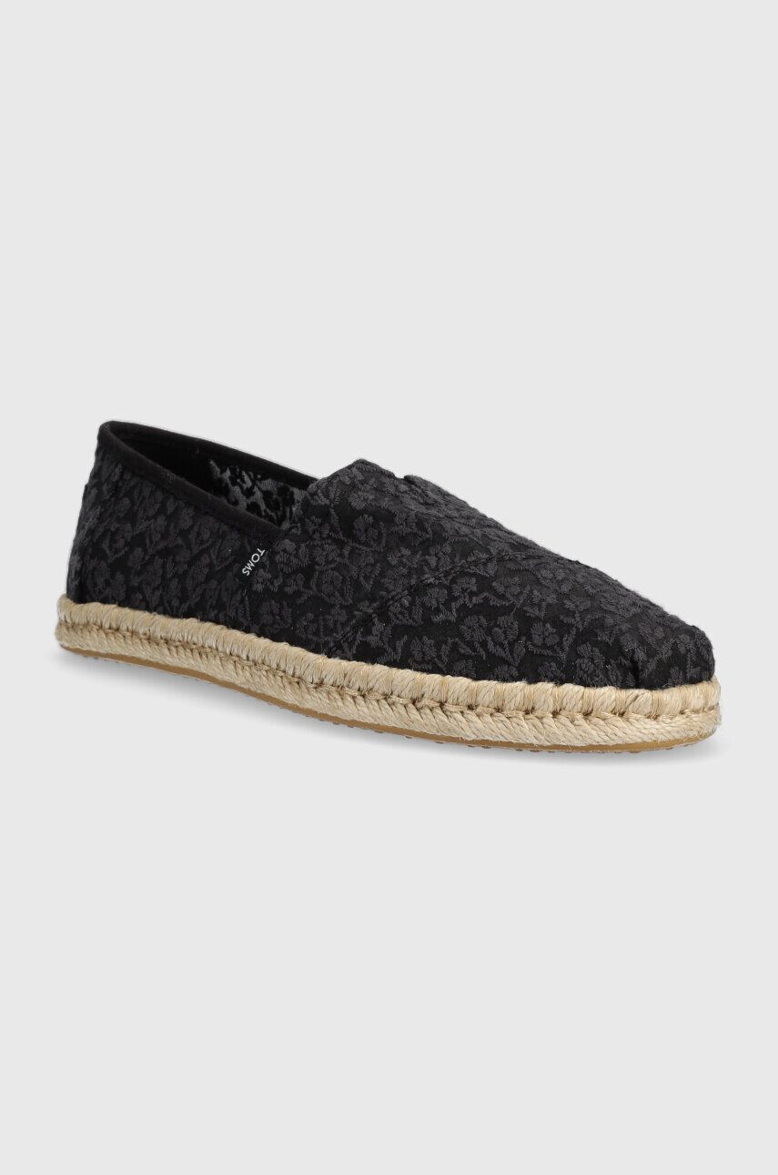 Toms Espadrilky Alpargata Rope čierna farba 10019818 - Pepit.sk