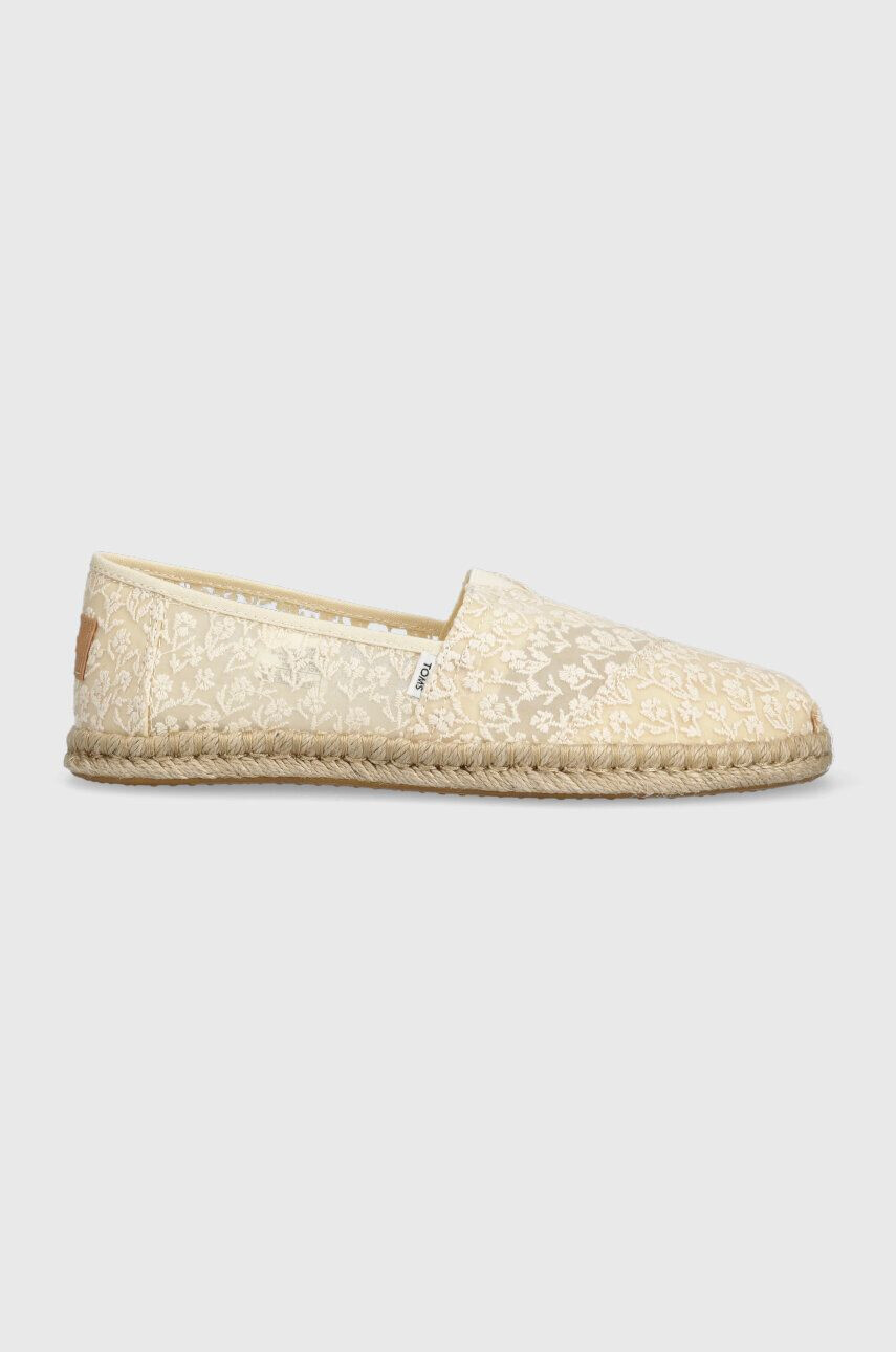 Toms Espadrilky Alpargata Rope béžová farba 10019815 - Pepit.sk