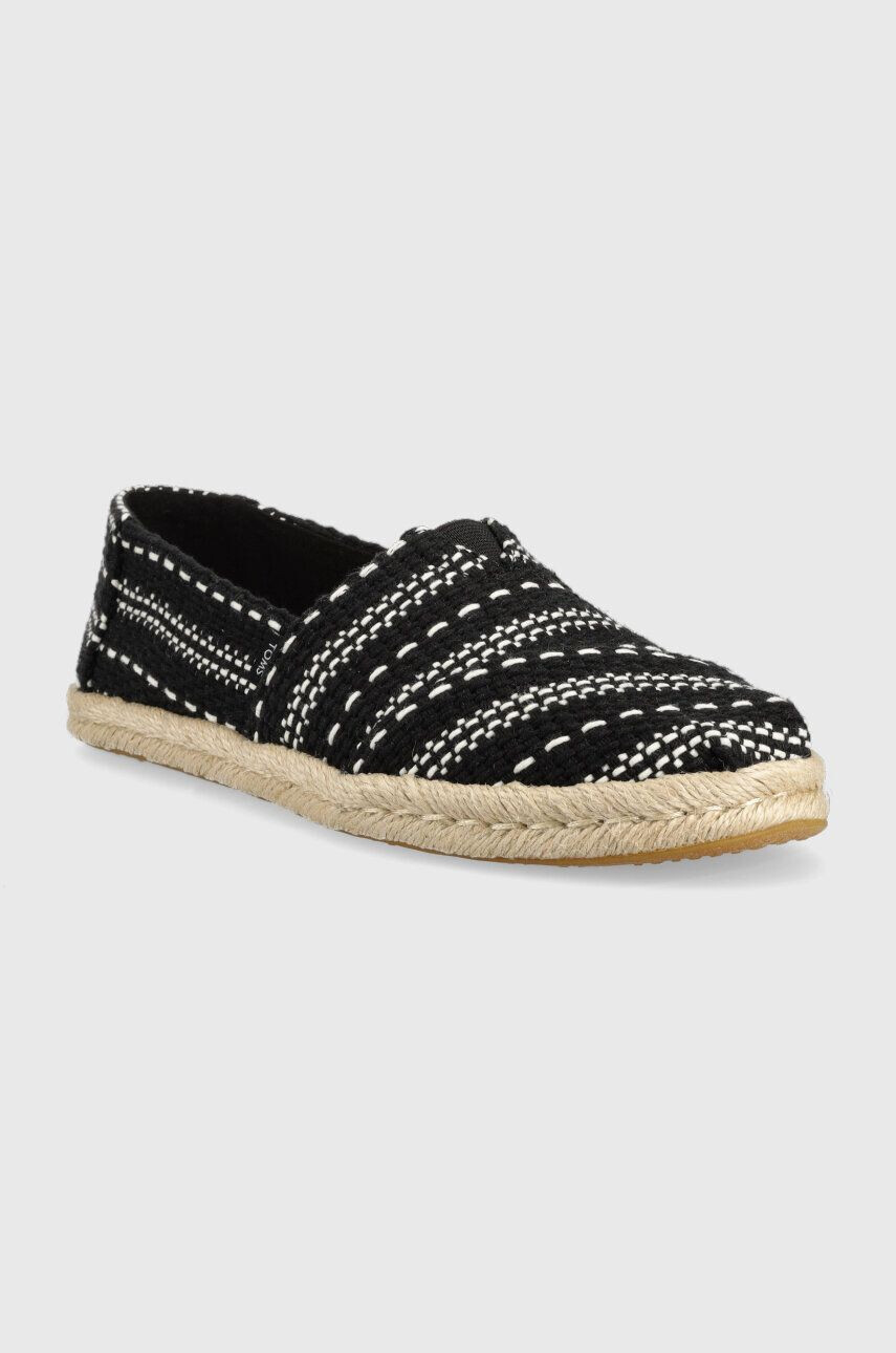 Toms Espadrilky Alpargata Rope čierna farba 10019676 - Pepit.sk