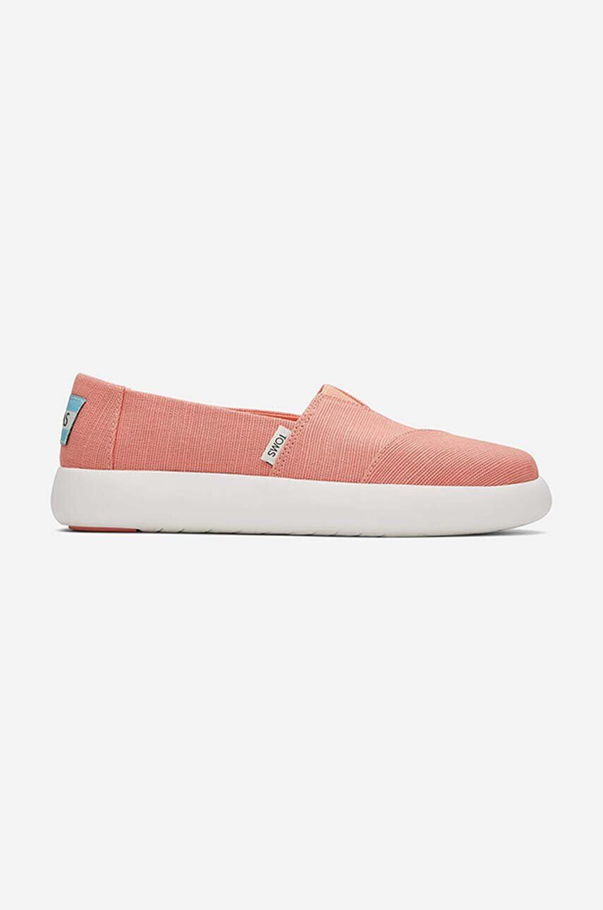 Toms Espadrilky Canvas Mallow Sneaker oranžová farba - Pepit.sk