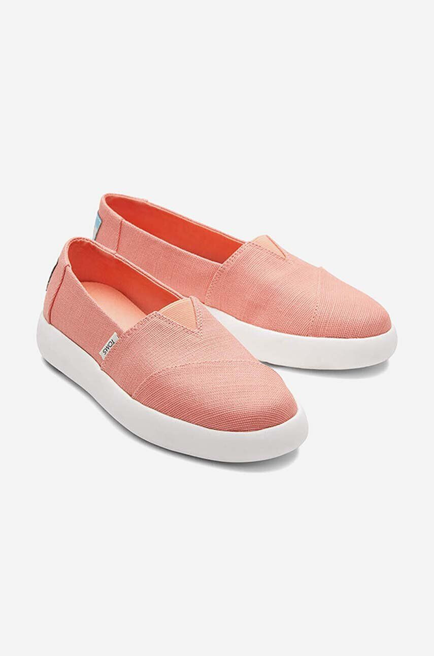 Toms Espadrilky Canvas Mallow Sneaker oranžová farba - Pepit.sk