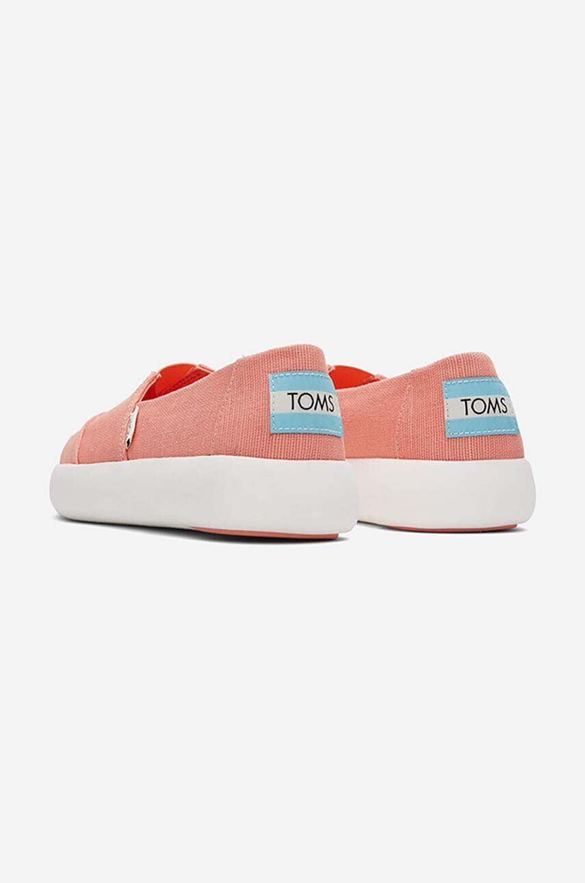 Toms Espadrilky Canvas Mallow Sneaker oranžová farba - Pepit.sk