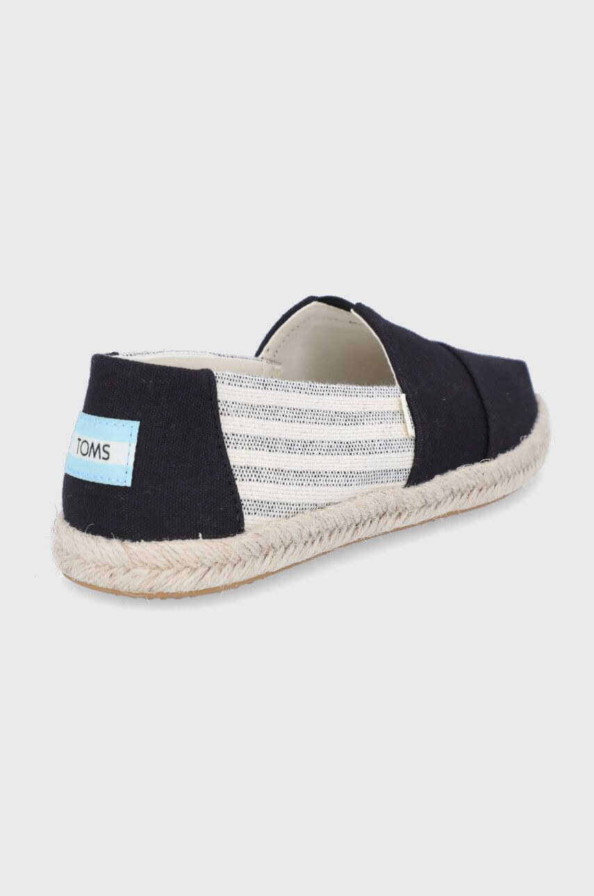 Toms Espadrilky University Stripes čierna farba - Pepit.sk