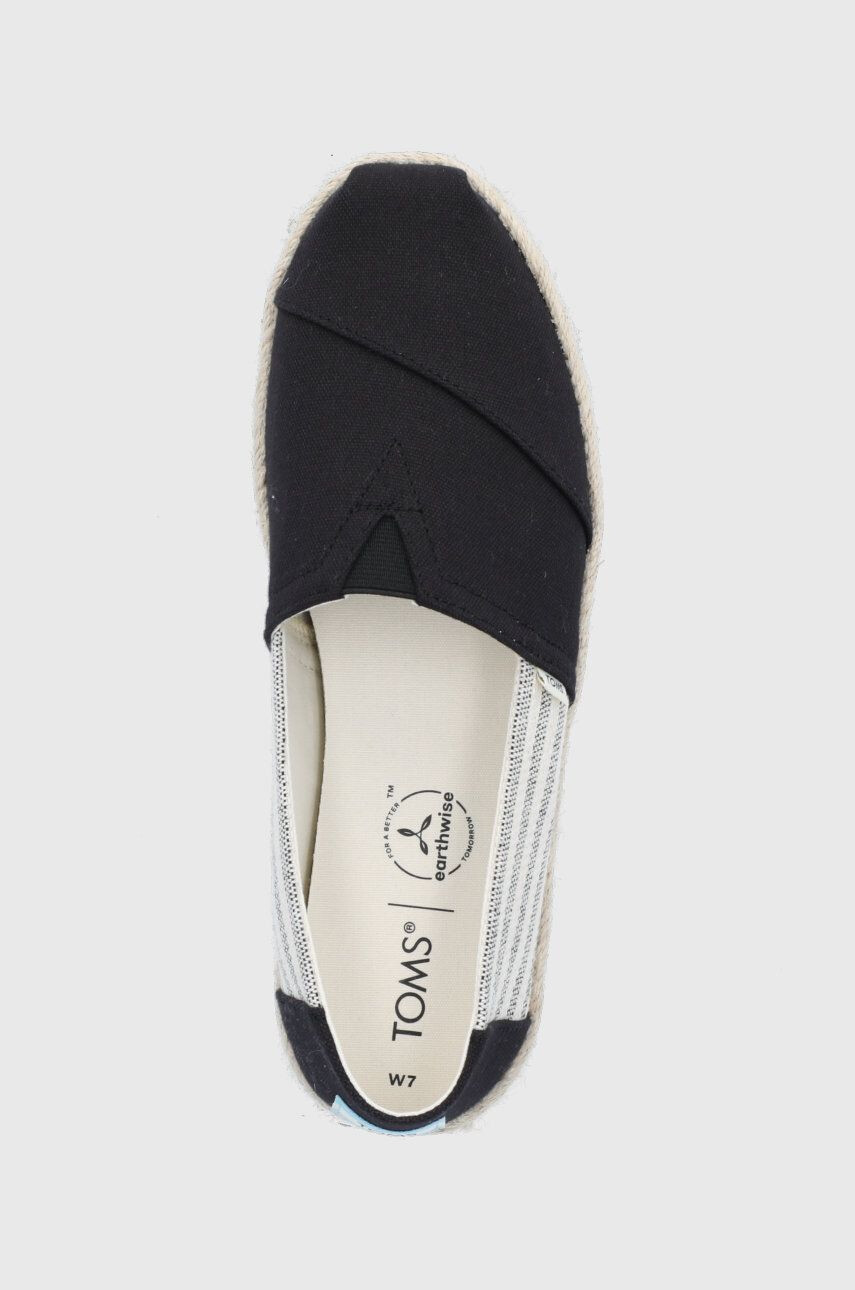 Toms Espadrilky University Stripes čierna farba - Pepit.sk