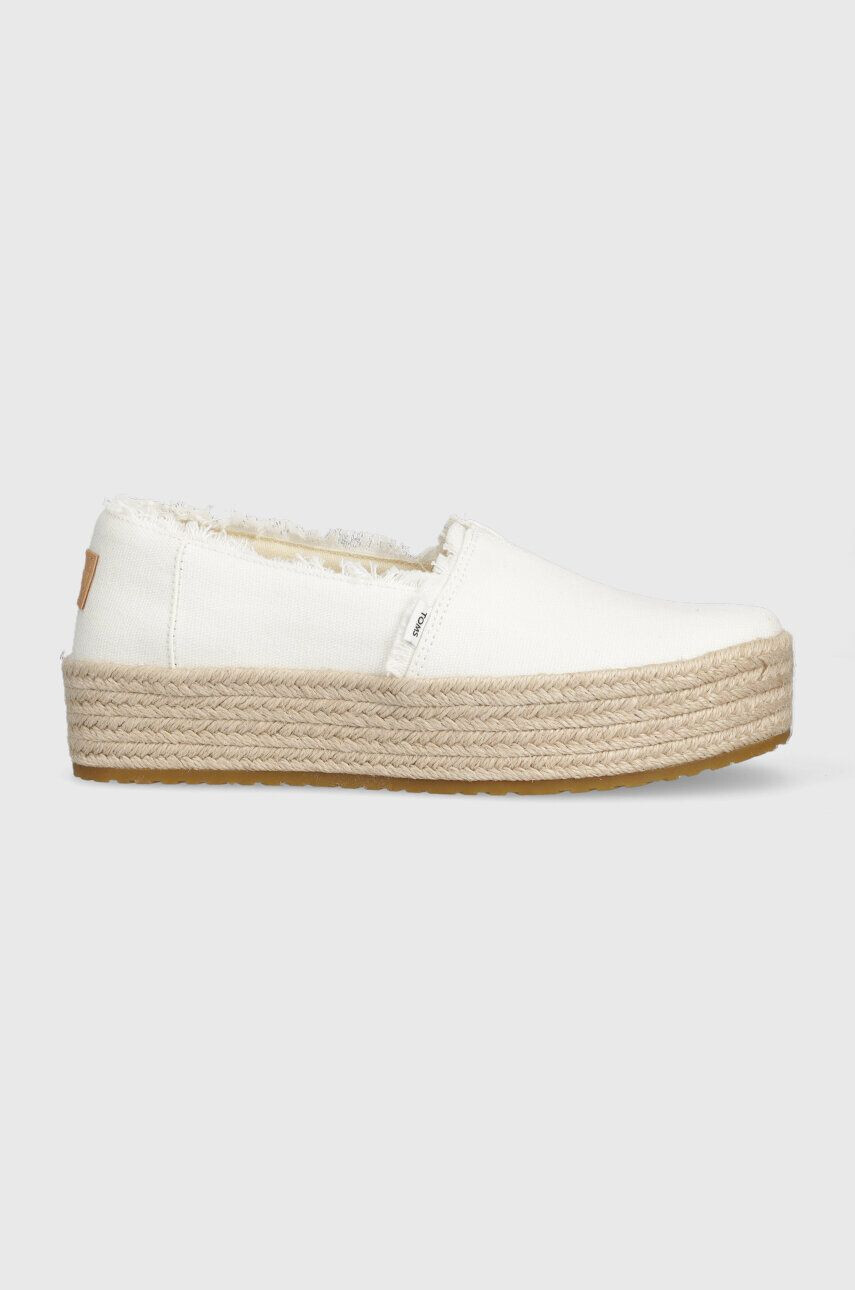 Toms Espadrilky Valencia biela farba na platforme 10019820 - Pepit.sk