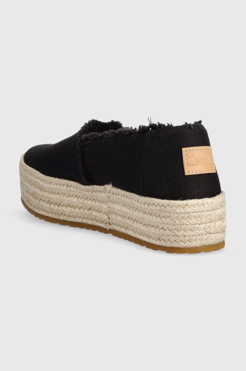 Toms Espadrilky Valencia čierna farba na platforme 10019795 - Pepit.sk