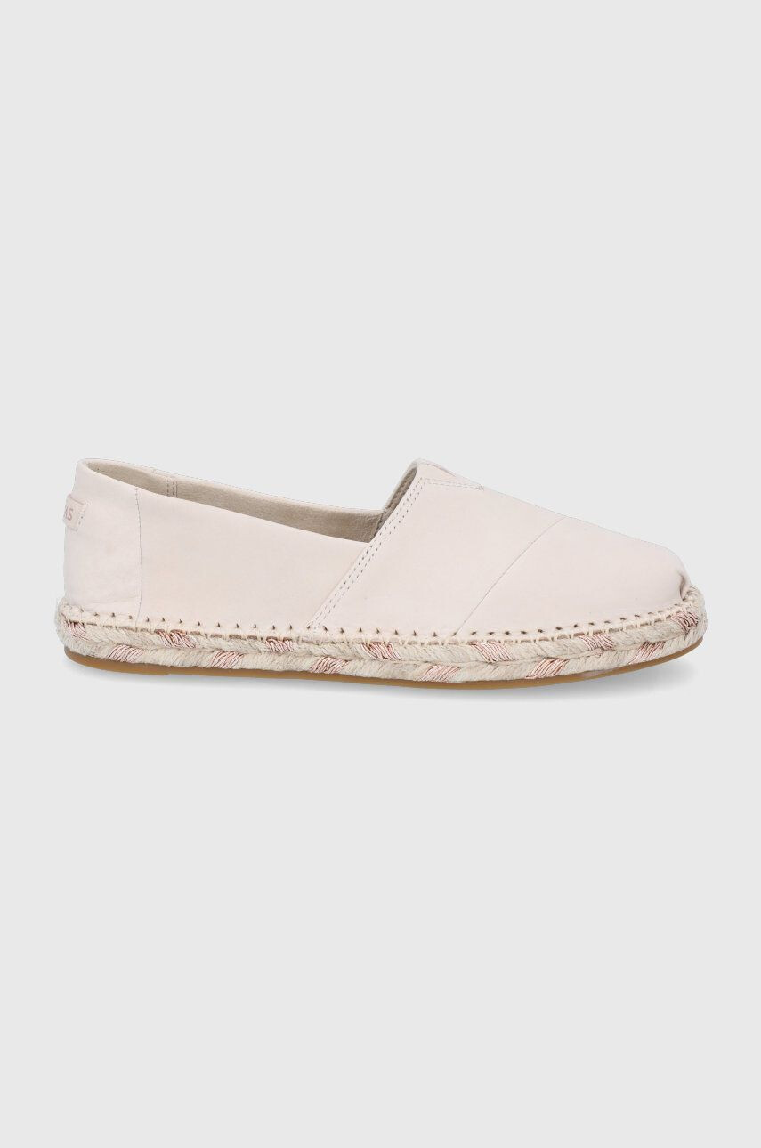 Toms Kožené espadrilky Esparto béžová farba - Pepit.sk