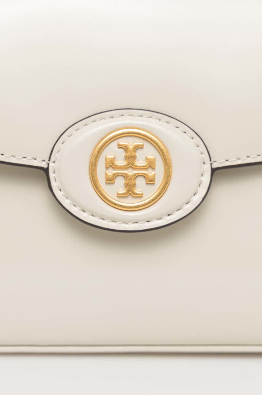 Tory Burch Kožená kabelka béžová farba - Pepit.sk