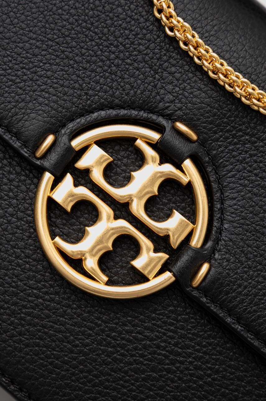 Tory Burch Kožená kabelka zelená farba - Pepit.sk