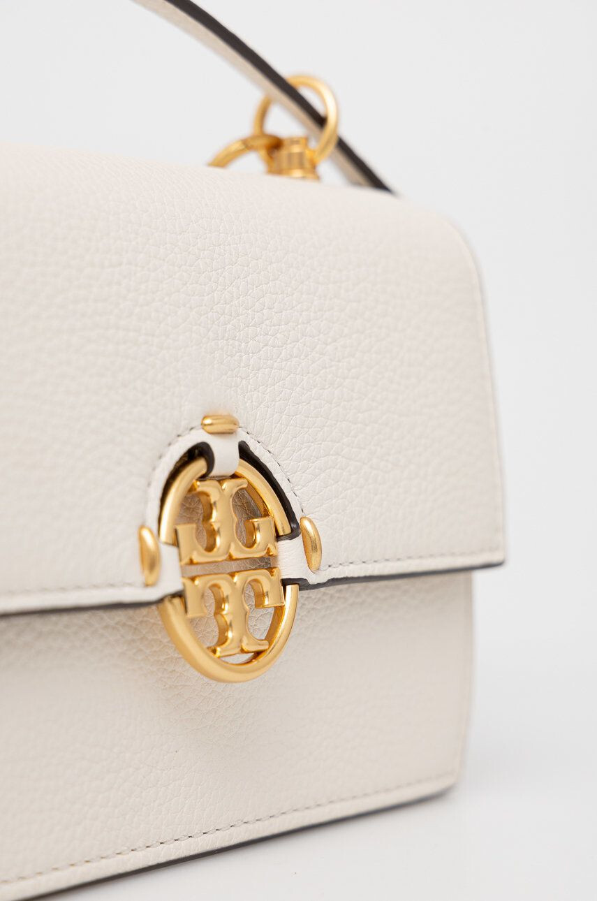 Tory Burch Kožená kabelka biela farba - Pepit.sk