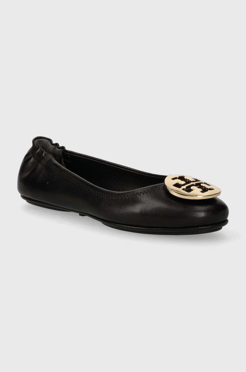 Tory Burch Kožené balerínky MINNIE TRAVEL BALLET čierna farba 50393-013 - Pepit.sk