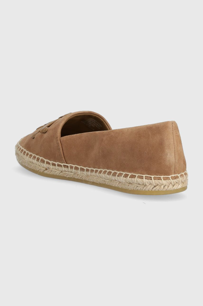 Tory Burch Semišové espadrilky Woven hnedá farba 143022-250 - Pepit.sk