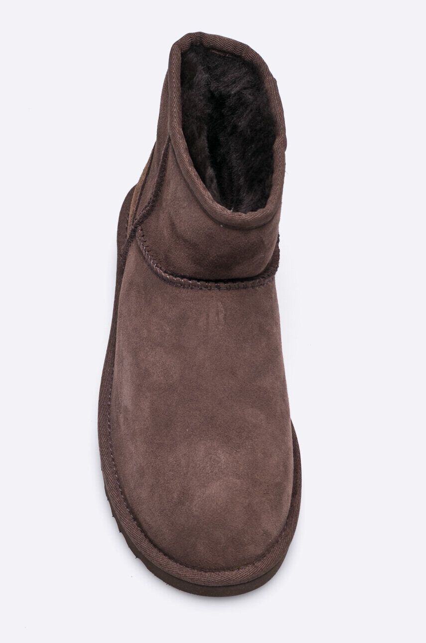 Ugg Členkové topánky Classic Ultra Mini dámske hnedá farba na plochom podpätku zateplené 1016222.CHO - Pepit.sk