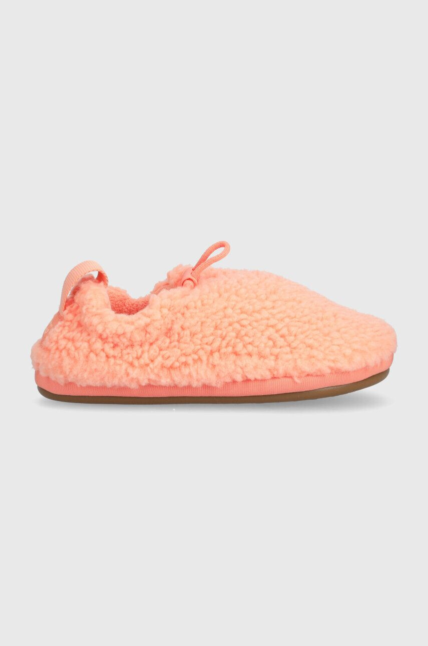 Ugg Detské papuče T PLUSHY SLIPPER oranžová farba - Pepit.sk