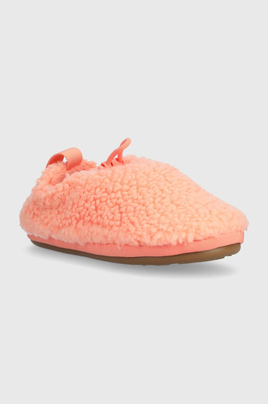 Ugg Detské papuče T PLUSHY SLIPPER oranžová farba - Pepit.sk