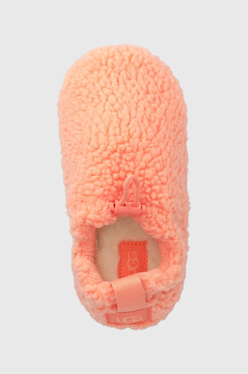 Ugg Detské papuče T PLUSHY SLIPPER oranžová farba - Pepit.sk