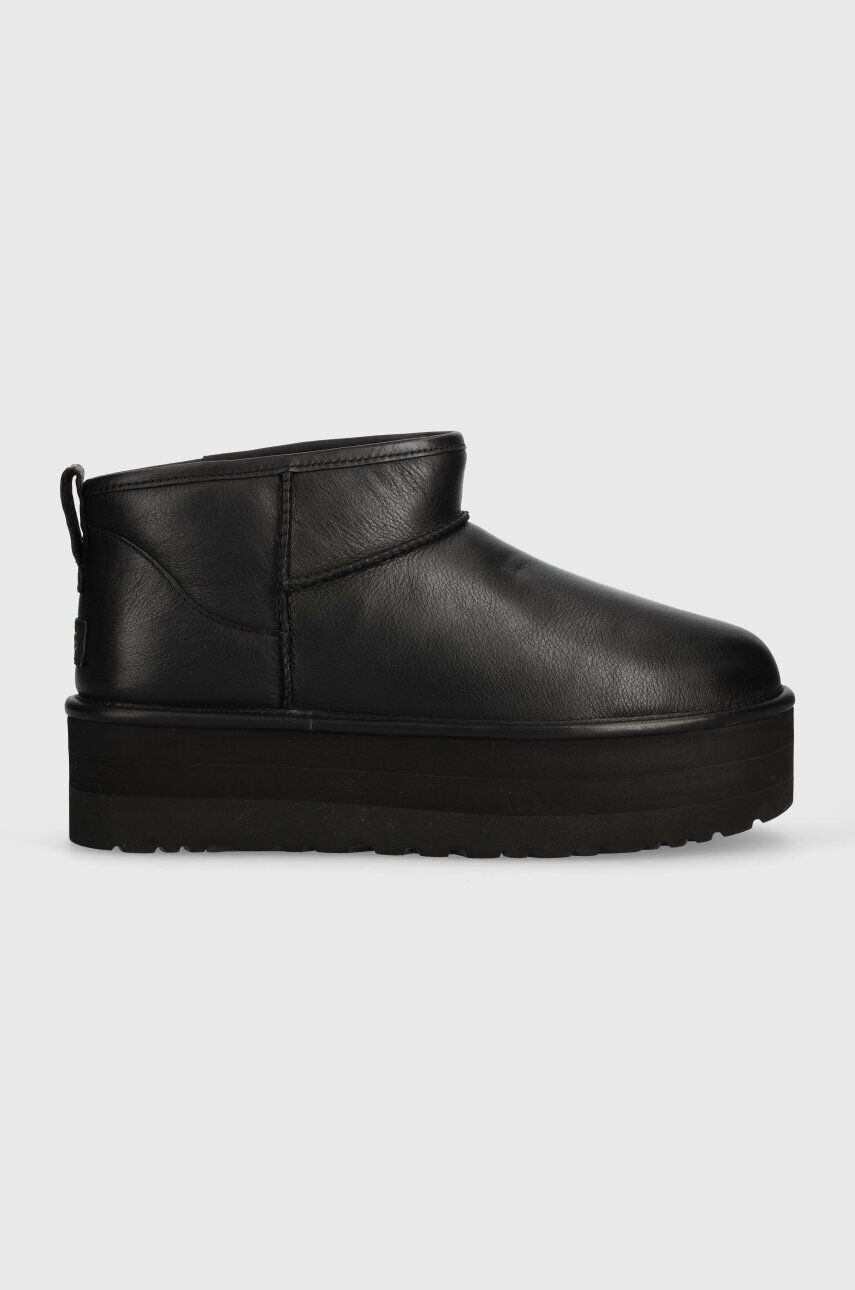 Ugg Kožené snehule Classic Ultra Mini Platform - Pepit.sk