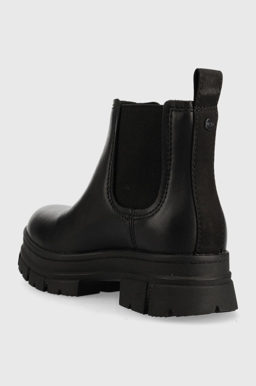 Ugg Kožené topánky chelsea W Ashton Chelsea dámske čierna farba na platforme 1133894.BLK - Pepit.sk