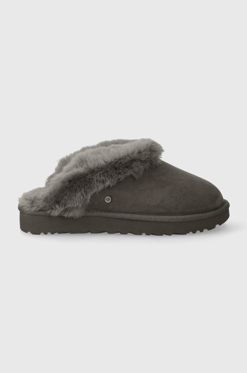 Ugg Semišové papuče W CLASSIC SLIPPER II Classic Slipper II šedá farba 1130876 CHRC - Pepit.sk