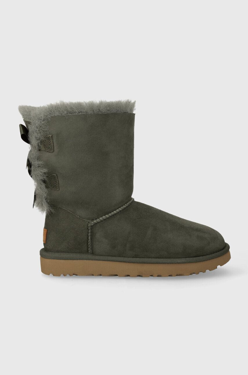 Ugg Semišové snehule Bailey Bow II zelená farba 1016225 - Pepit.sk