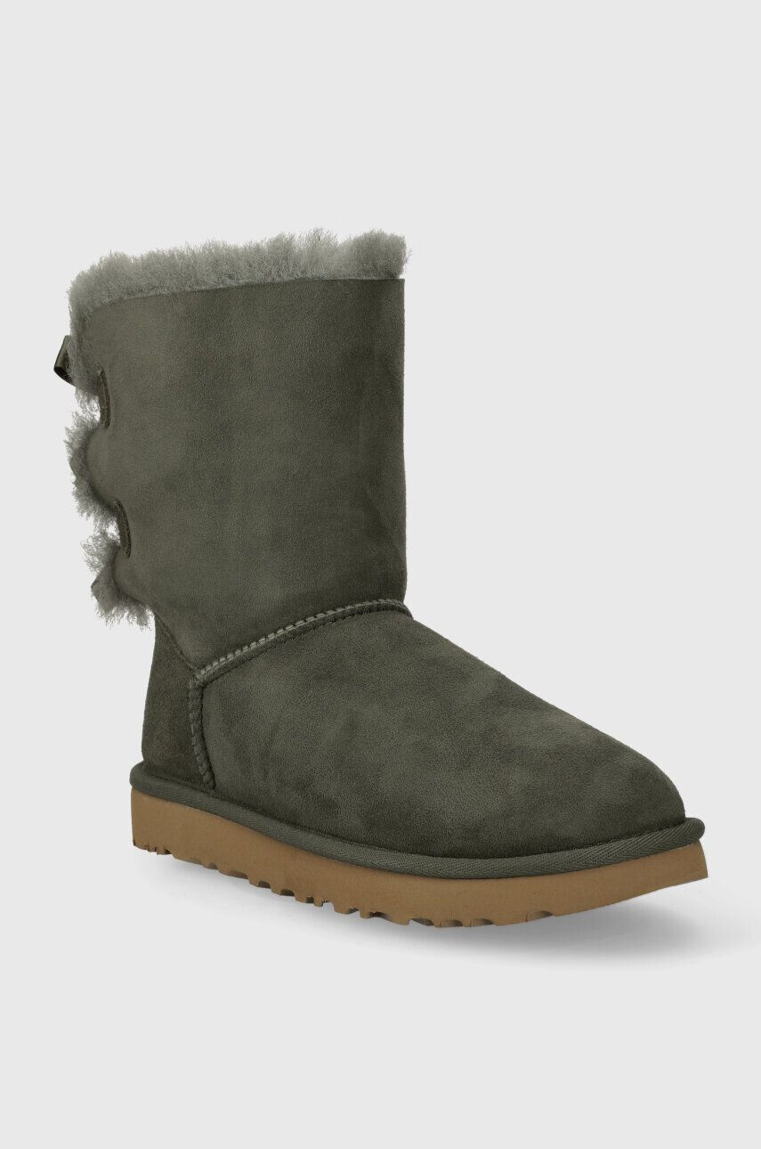 Ugg Semišové snehule Bailey Bow II zelená farba 1016225 - Pepit.sk