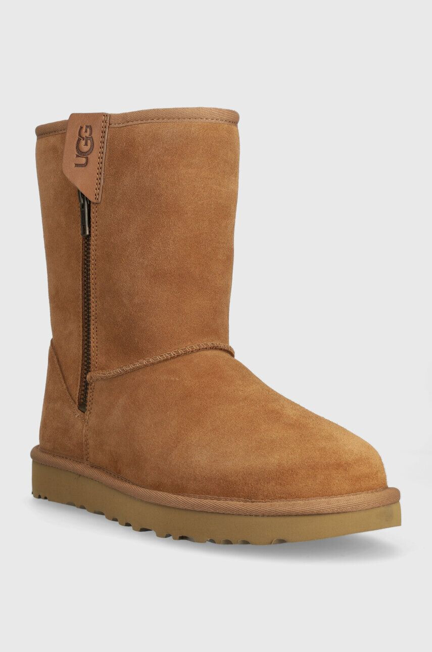 Ugg Semišové snehule Classic Short Bailey Zip hnedá farba 1144043 - Pepit.sk