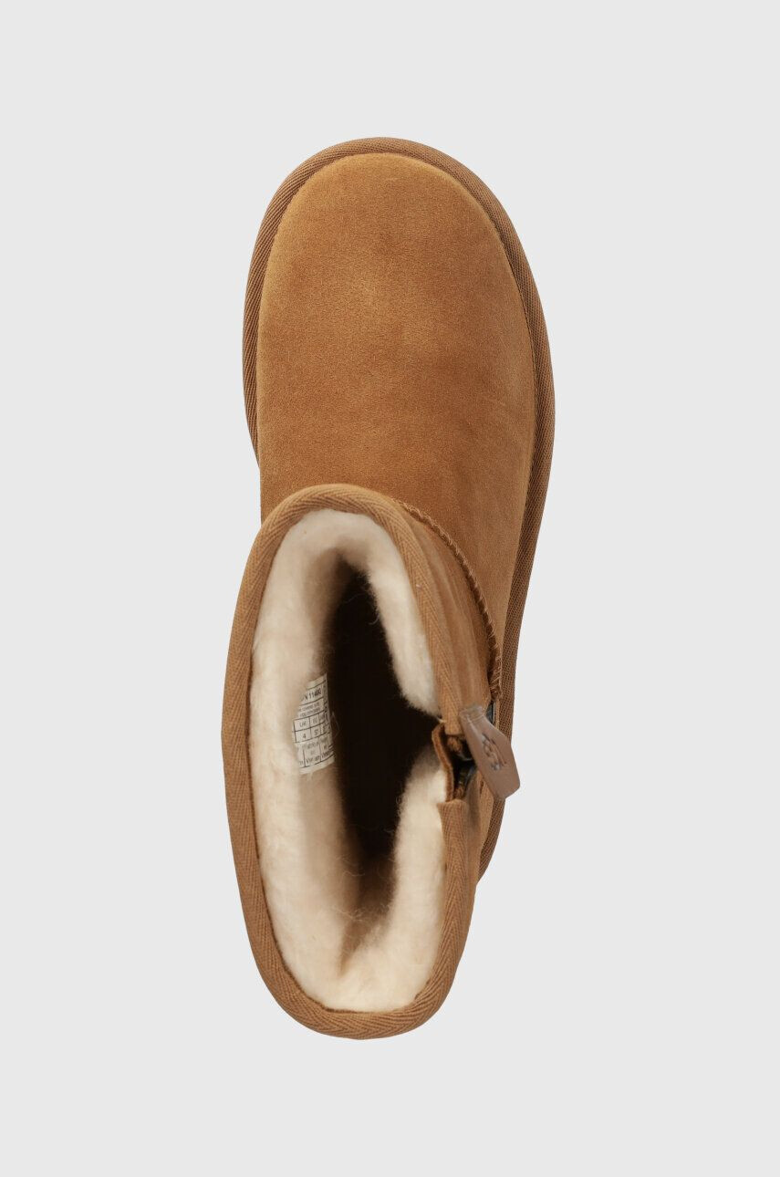 Ugg Semišové snehule Classic Short Bailey Zip hnedá farba 1144043 - Pepit.sk