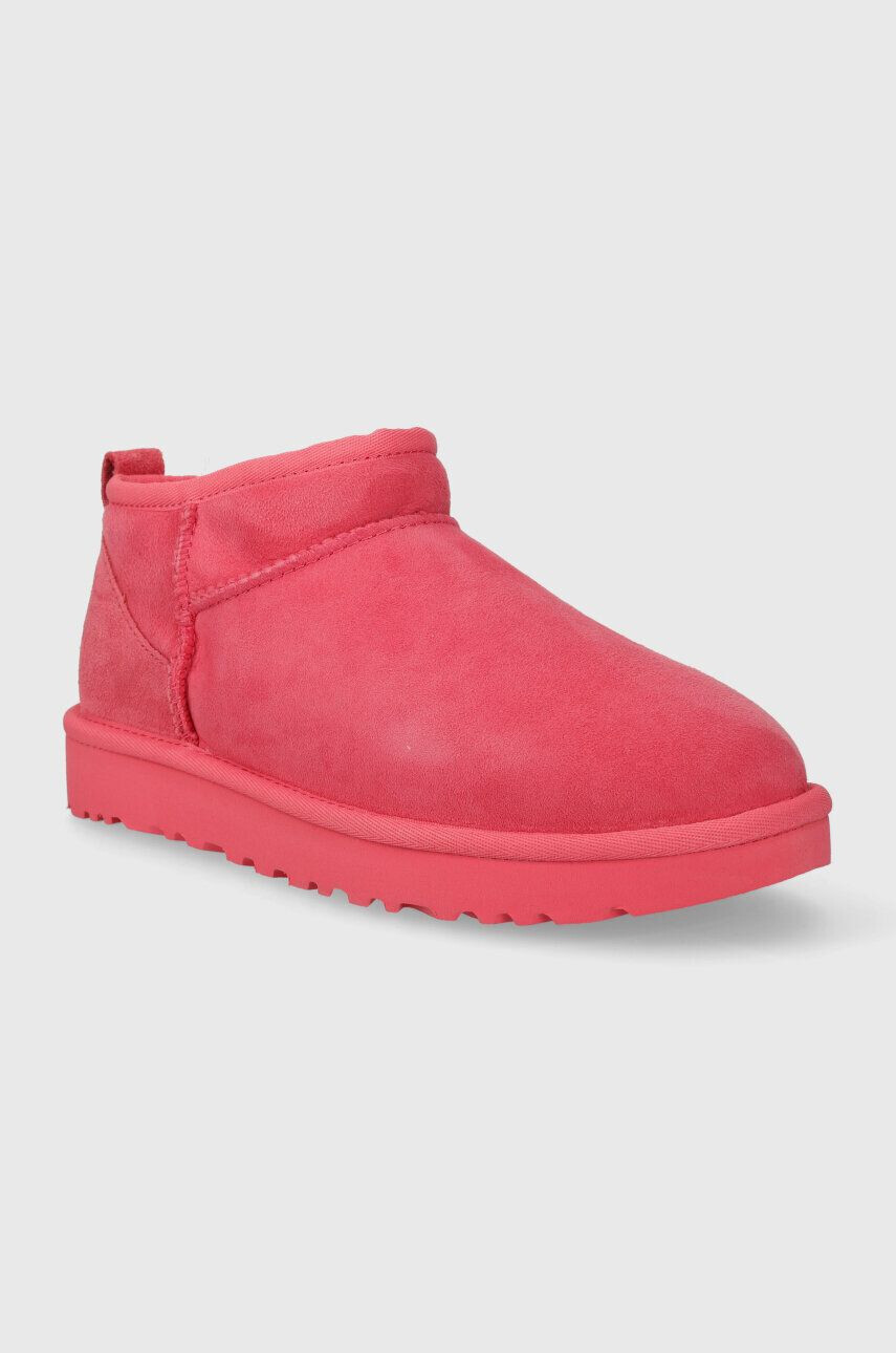 Ugg Semišové snehule Classic Ultra Mini ružová farba 1116109 - Pepit.sk