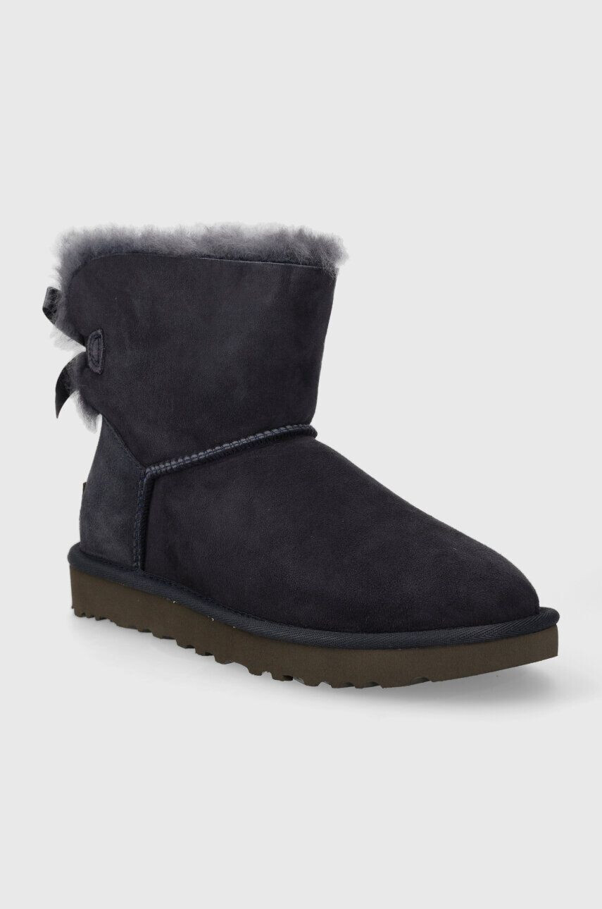 Ugg Semišové snehule Mini Bailey Bow II tmavomodrá farba 1016501 - Pepit.sk