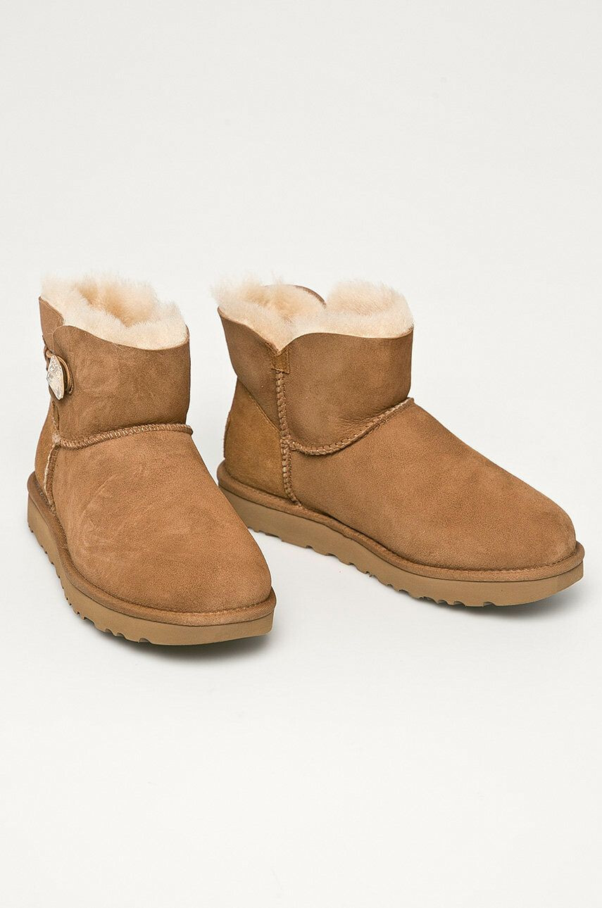 Ugg Semišové snehule Mini Bailey Button Blink 1016554.CTGL - Pepit.sk