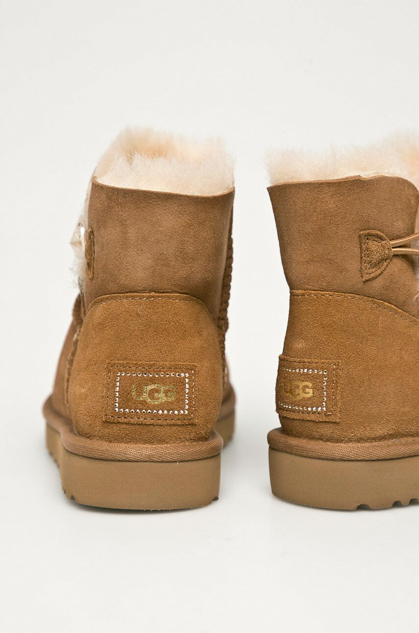 Ugg Semišové snehule Mini Bailey Button Blink 1016554.CTGL - Pepit.sk