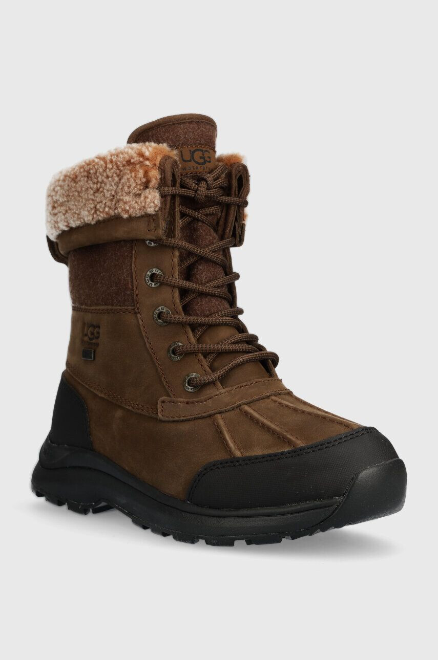 Ugg Semišové topánky Adirondack Boot III Tipped dámske hnedá farba na plochom podpätku jemne zateplené 1143845 - Pepit.sk