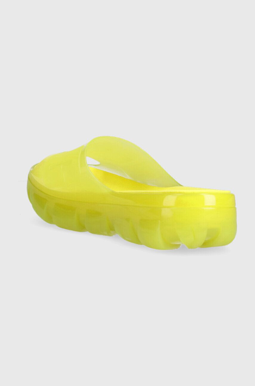 Ugg Šľapky Jella Clear Slide dámske žltá farba na platforme 1136763 - Pepit.sk