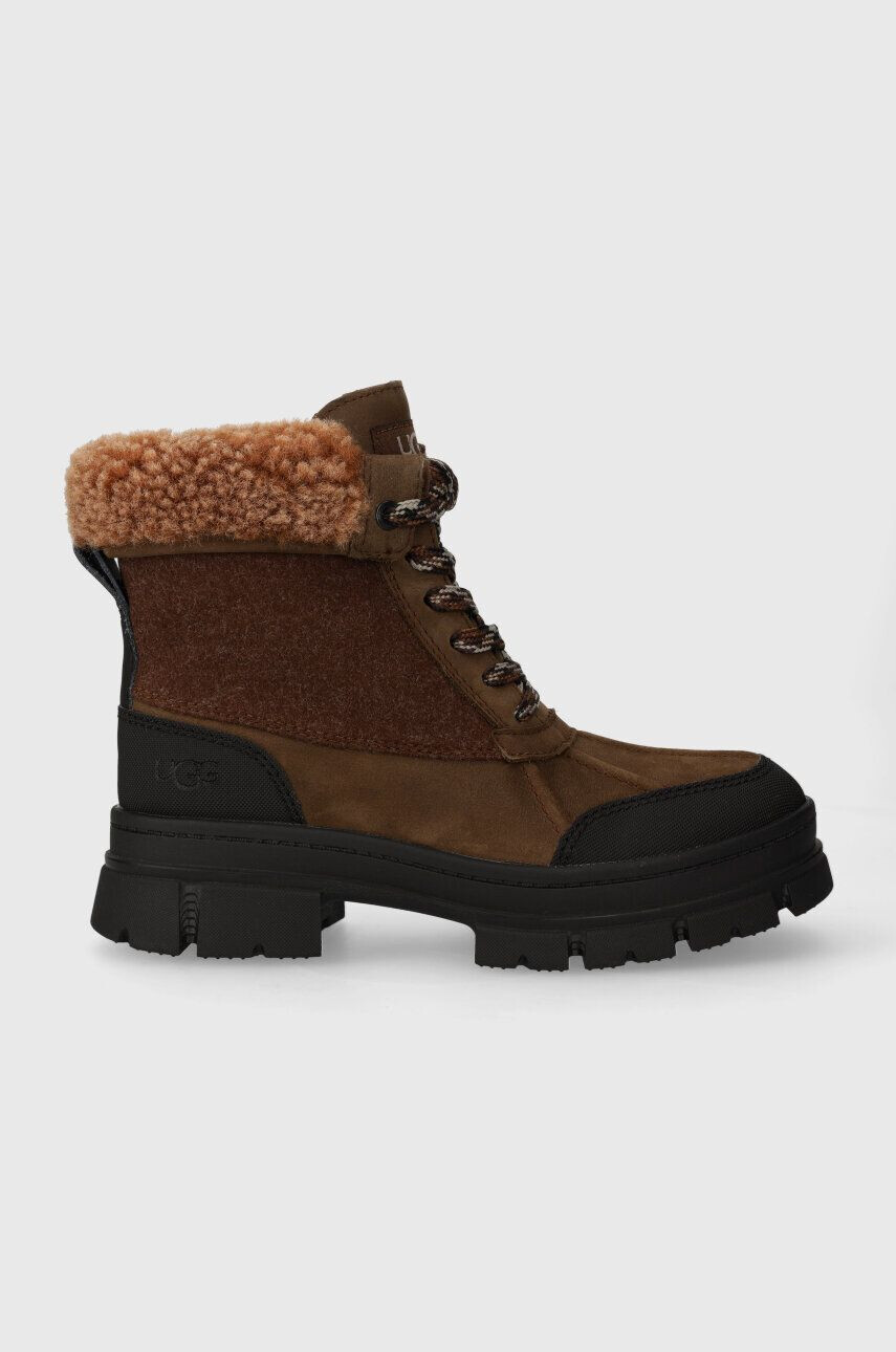 Ugg Topánky Ashton Addie Tipped dámske hnedá farba na platforme jemne zateplené 1143858 - Pepit.sk