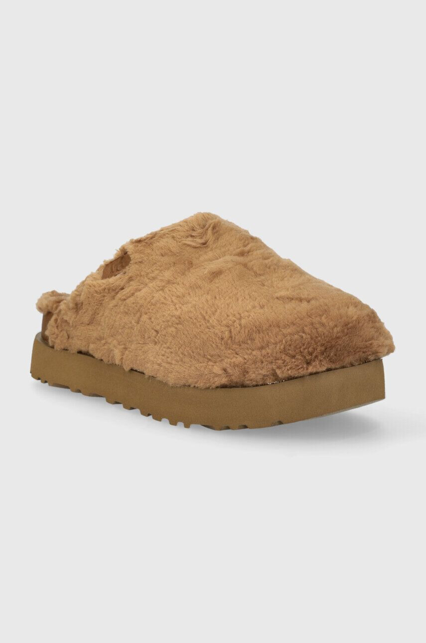 Ugg Vlnené papuče Fuzz Sugar Slide hnedá farba 1135132 - Pepit.sk