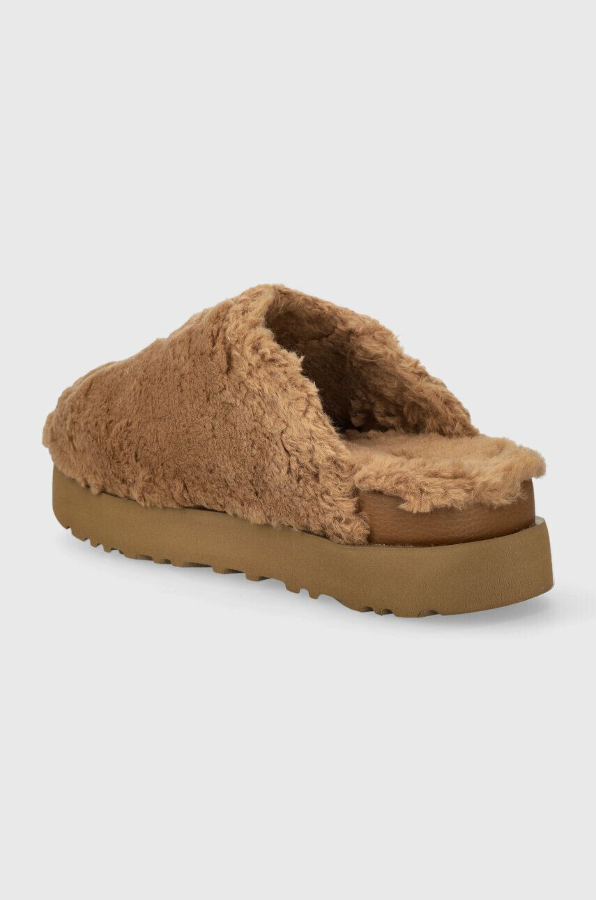 Ugg Vlnené papuče Fuzz Sugar Slide hnedá farba 1135132 - Pepit.sk