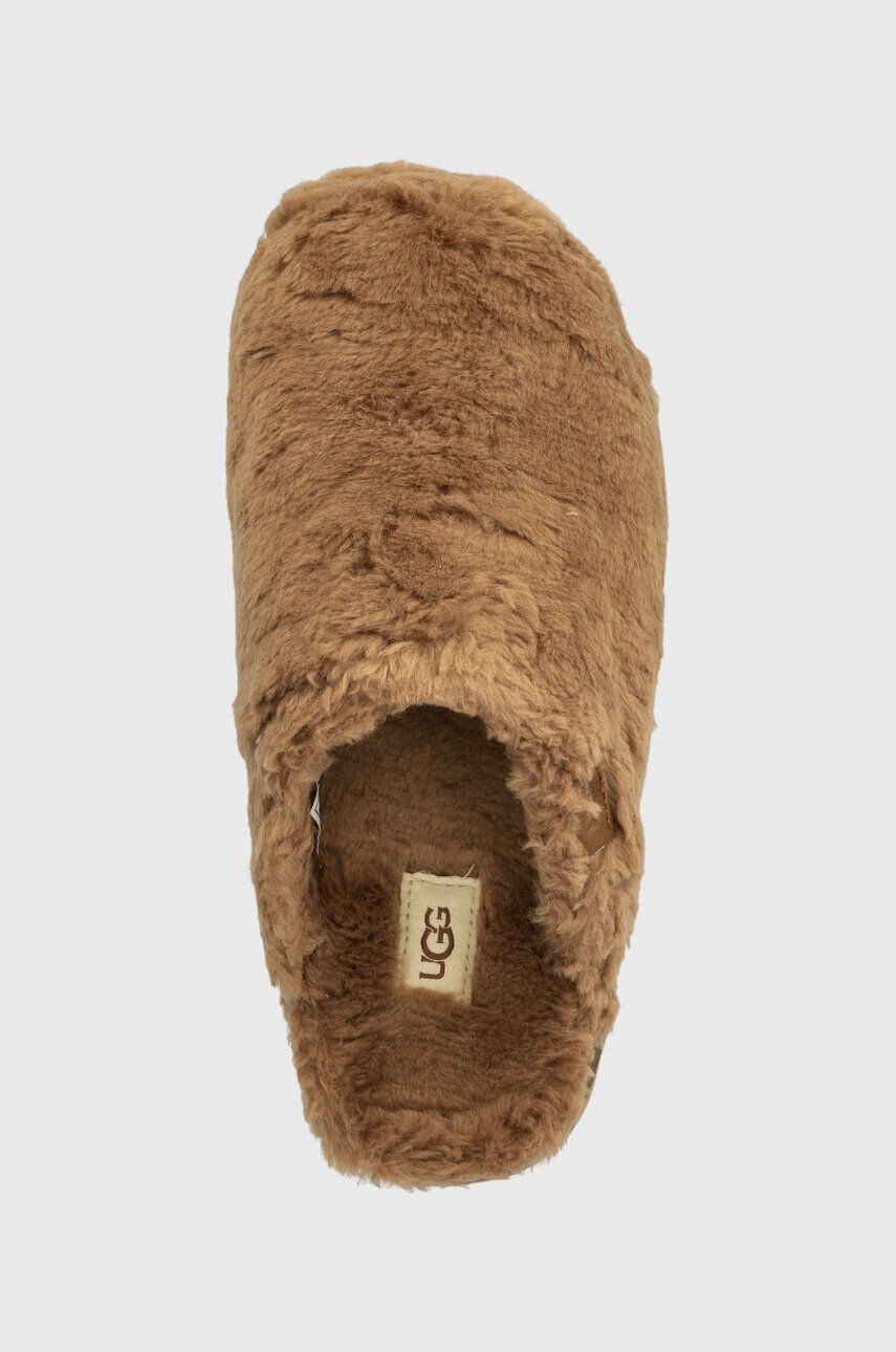 Ugg Vlnené papuče Fuzz Sugar Slide hnedá farba 1135132 - Pepit.sk