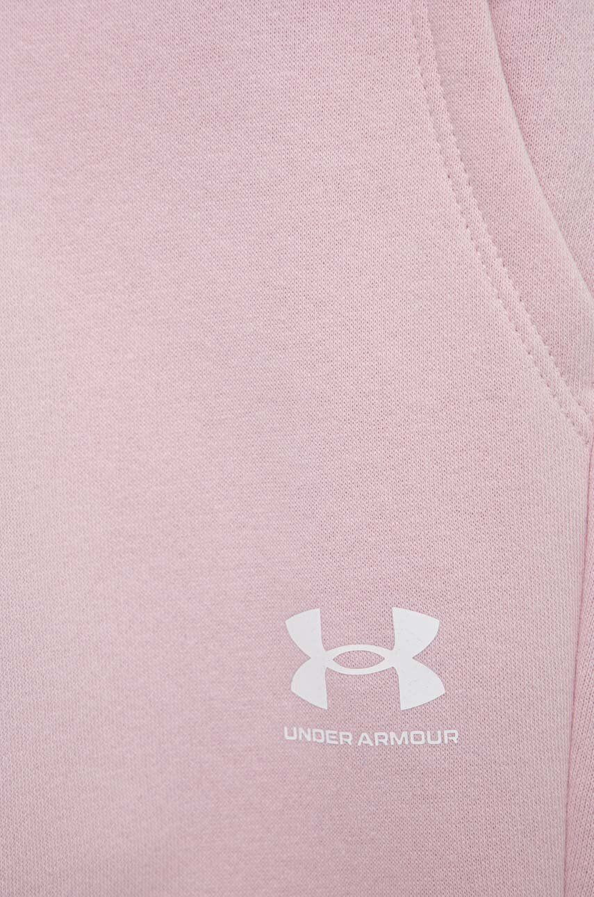 Under Armour Detské tepláky ružová farba jednofarebné - Pepit.sk