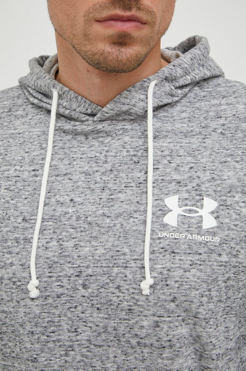 Under Armour Mikina 1370401 pánska šedá farba s potlačou - Pepit.sk