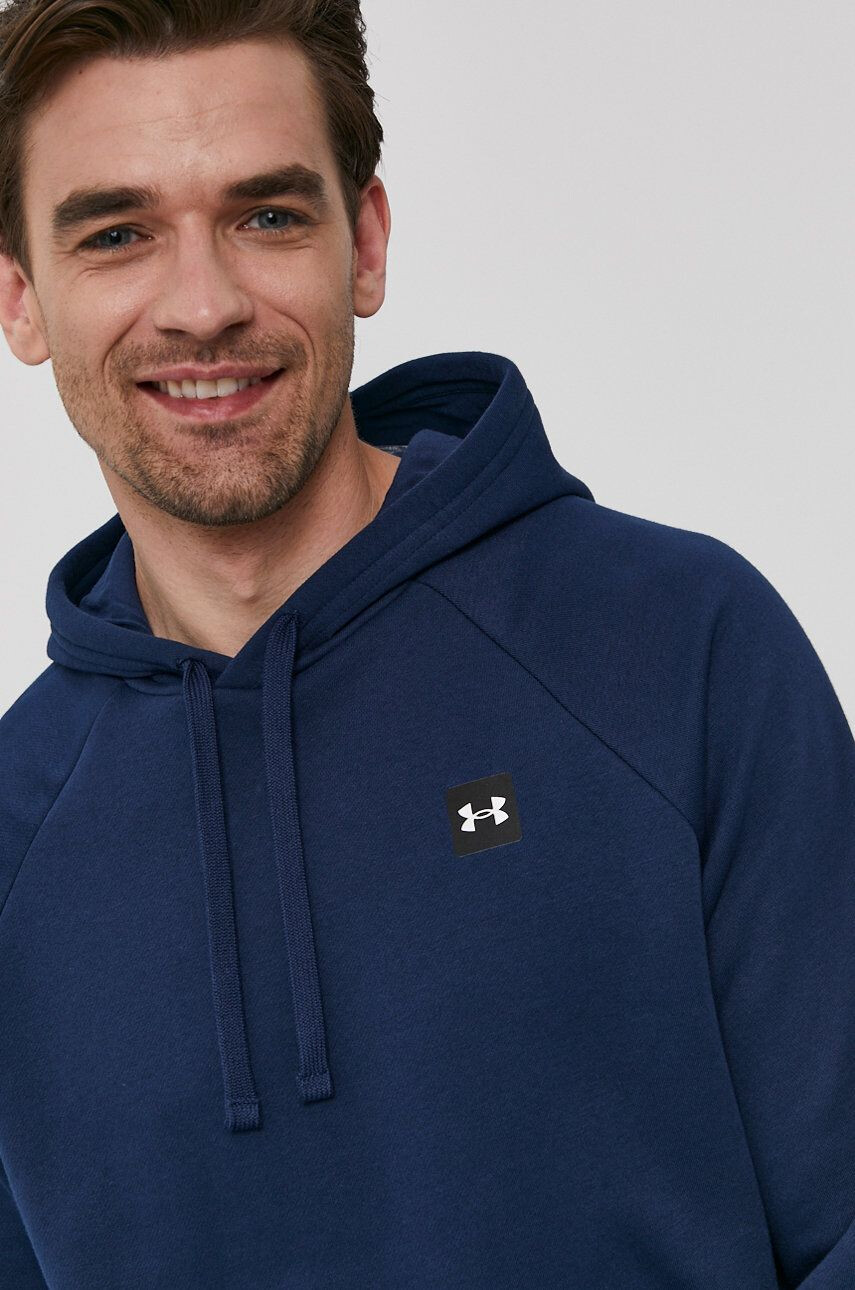 Under Armour Mikina 1370354-001 pánska čierna farba s kapucňou s potlačou - Pepit.sk