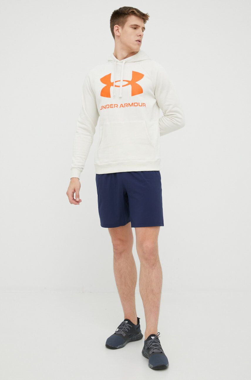 Under Armour Mikina 1357093-652 pánska béžová farba s potlačou - Pepit.sk