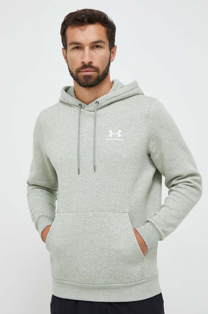 Under Armour Mikina pánska zelená farba s kapucňou s potlačou - Pepit.sk