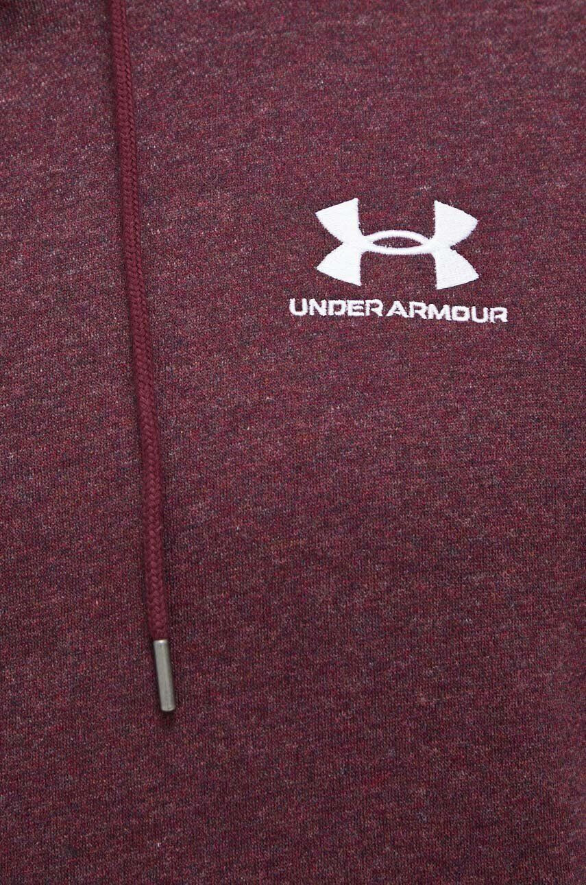 Under Armour Mikina pánska bordová farba s kapucňou s potlačou - Pepit.sk