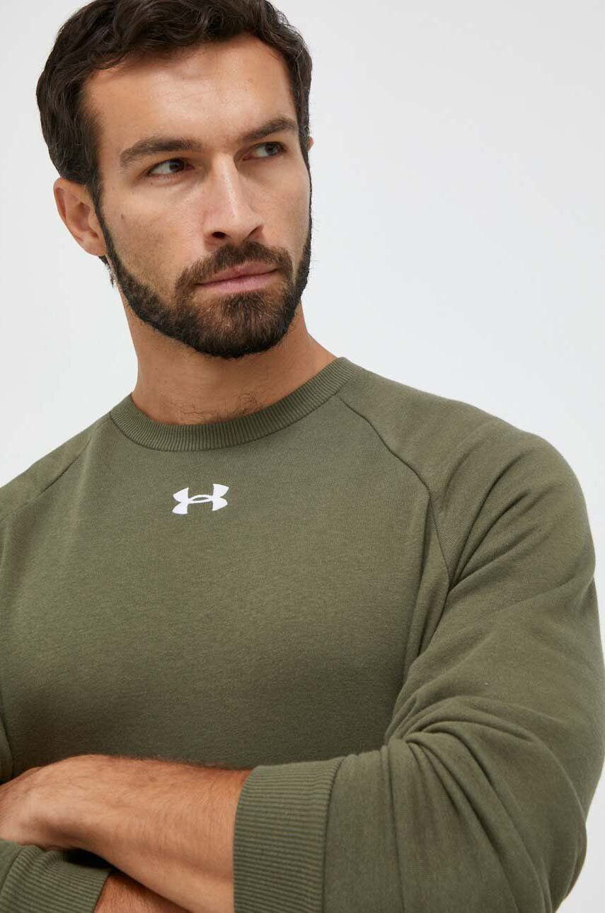 Under Armour Mikina pánska zelená farba jednofarebná - Pepit.sk