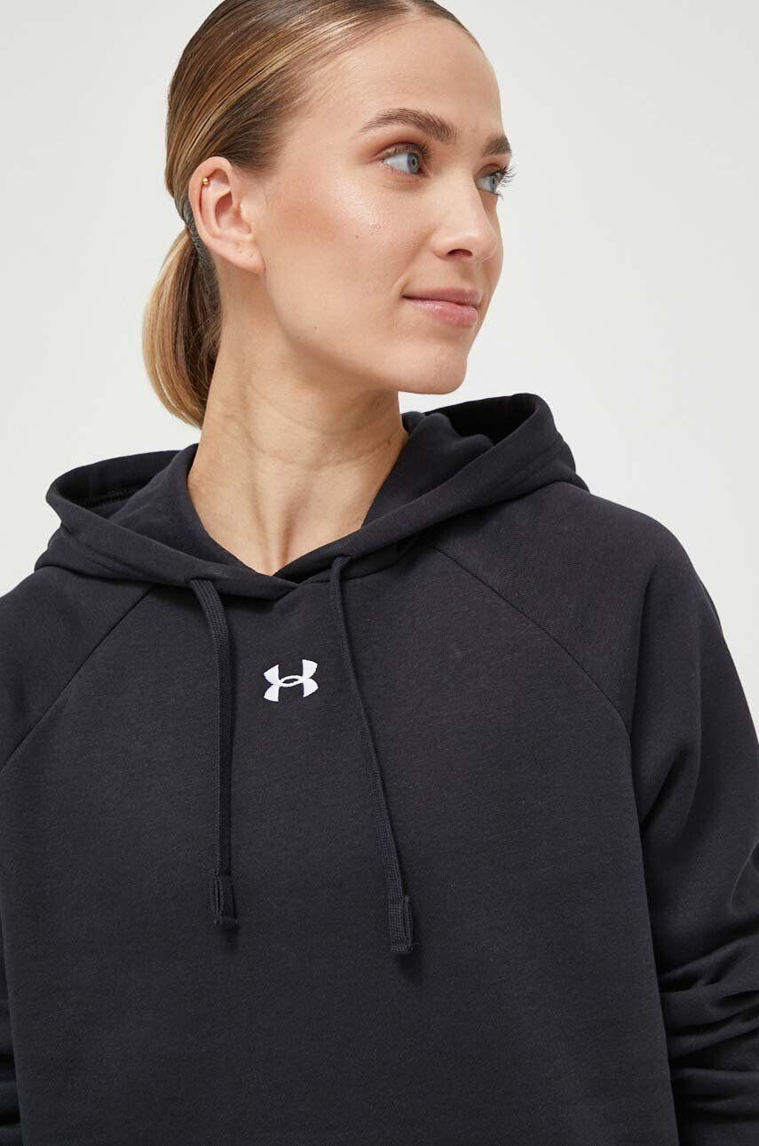 Under Armour Mikina dámska čierna farba s kapucňou jednofarebná - Pepit.sk