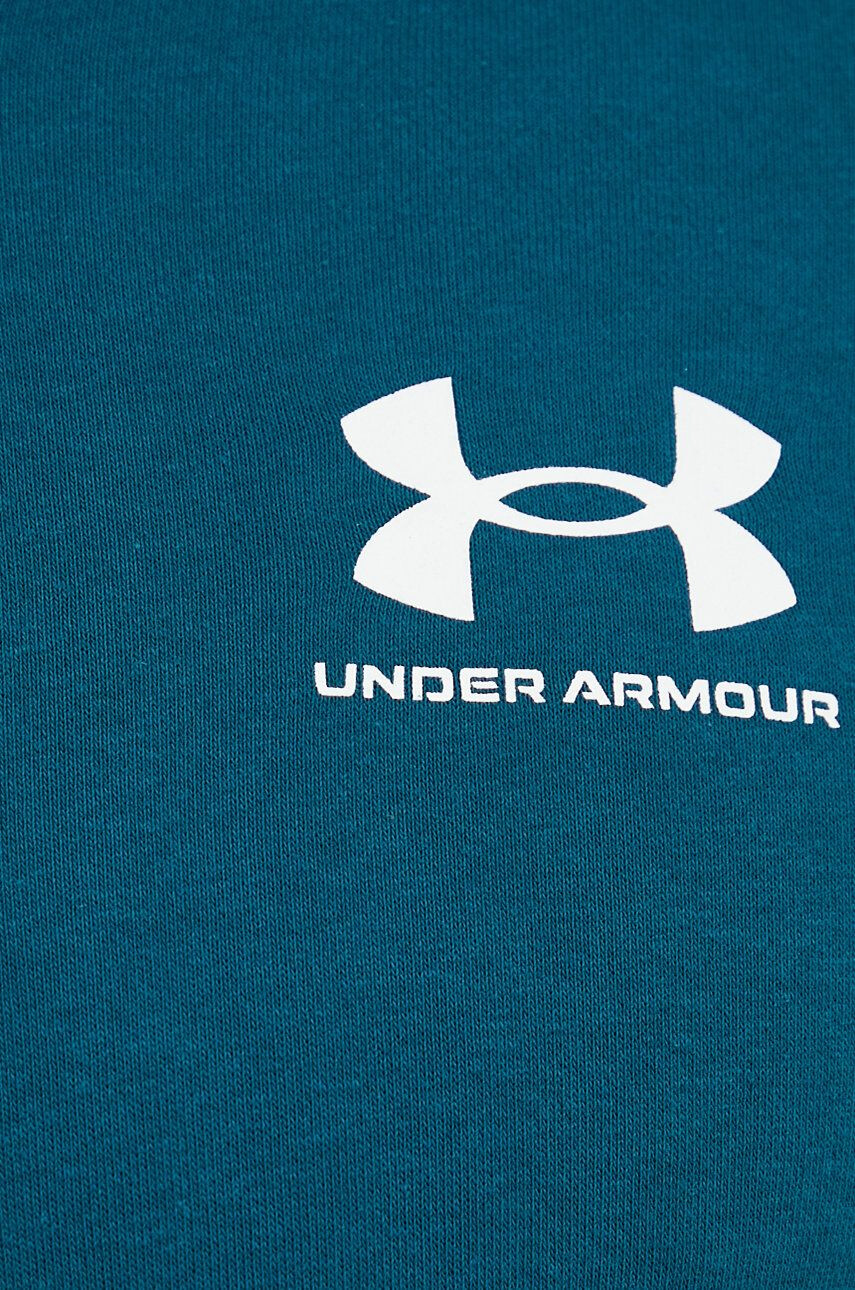 Under Armour Mikina pánska zelená farba s kapucňou s potlačou - Pepit.sk