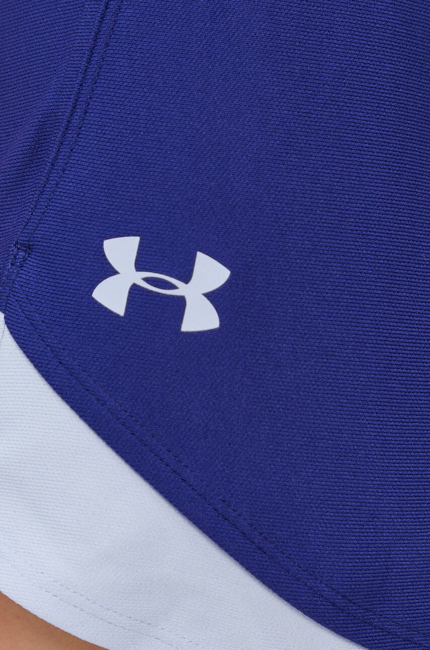 Under Armour Šortky dámske fialová farba jednofarebné vysoký pás - Pepit.sk