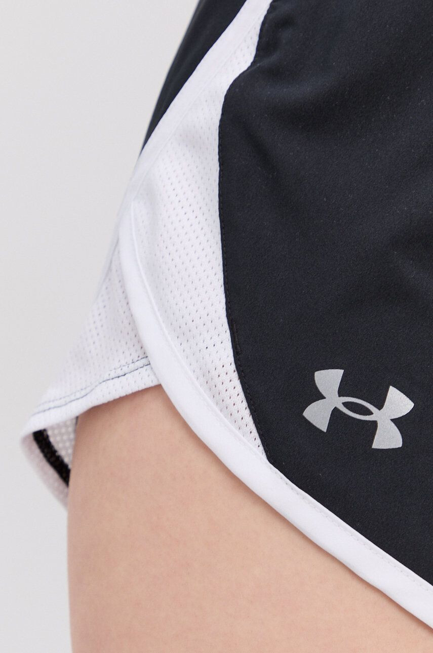 Under Armour Bežecké šortky Fly-by 2.0 1350196 dámske čierna farba jednofarebné stredne vysoký pás - Pepit.sk